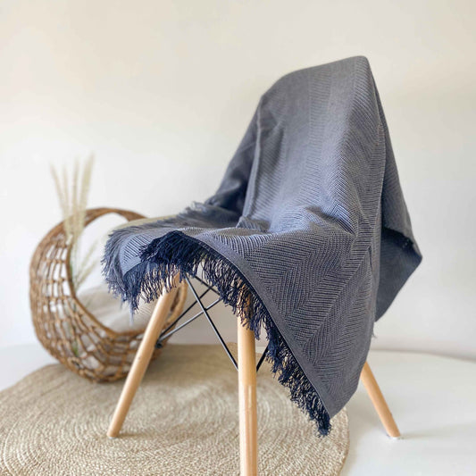 Manta sofá gris oscuro para el verano: frescura y comodidad a un precio irresistible.