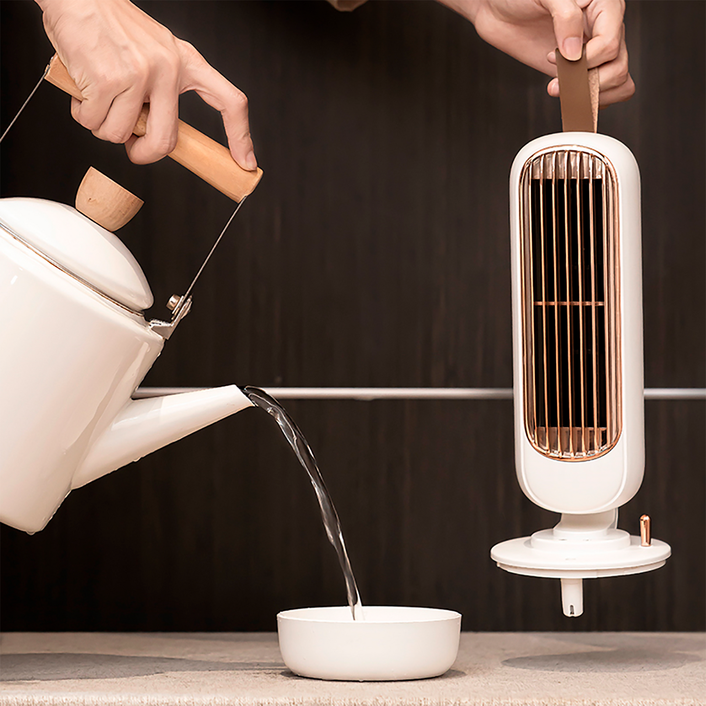 Ventilador humidificador. Color blanco. - Oma Home