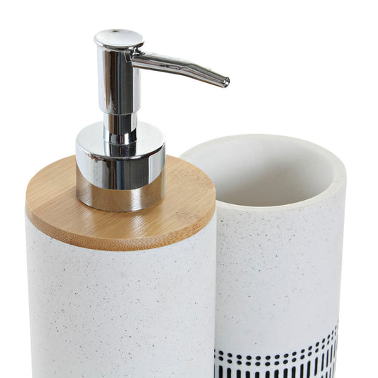 Jogo de banho em grés. Azul.