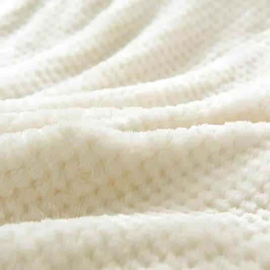 Manta de lã off-white.