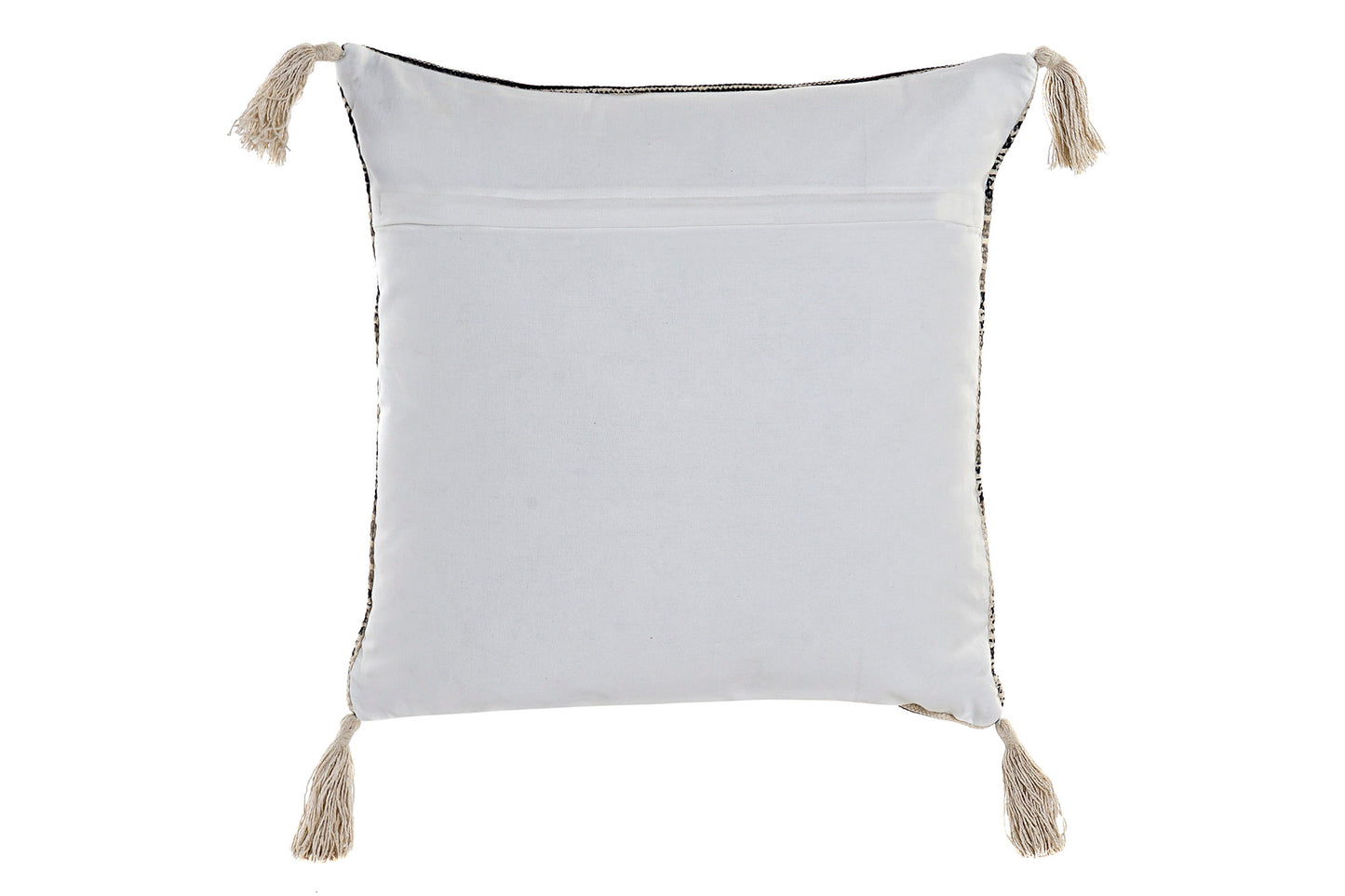 Funda de Cojín con borlas. Gris azulado. - Oma Home