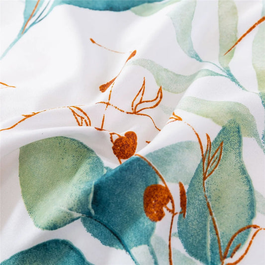 Funda Nórdica Flores Aqua, tacto suave.