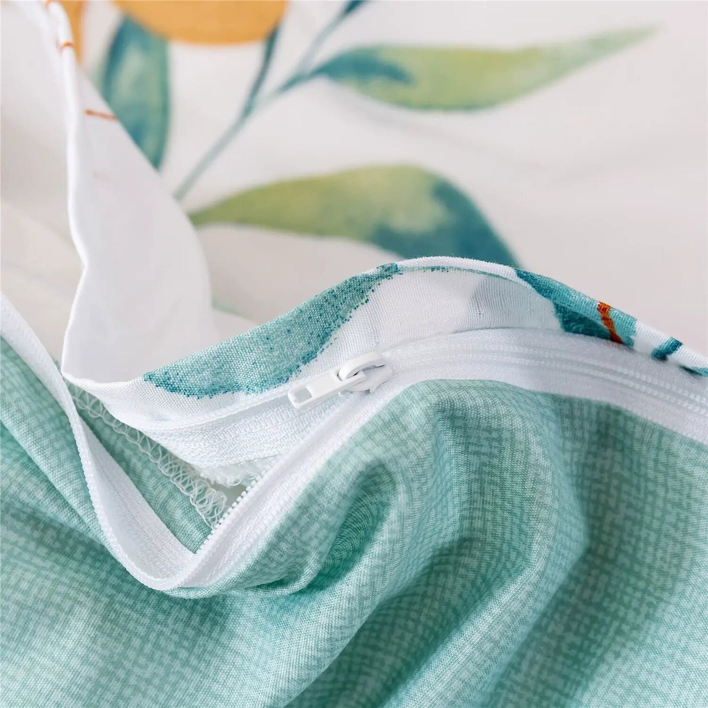 Funda Nórdica Flores Aqua, tacto suave.