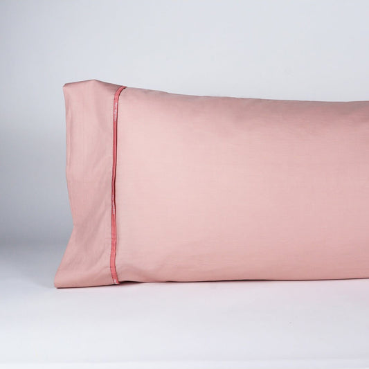 Funda nórdica 100% algodón percal, 180 hilos. Color rosa palo.