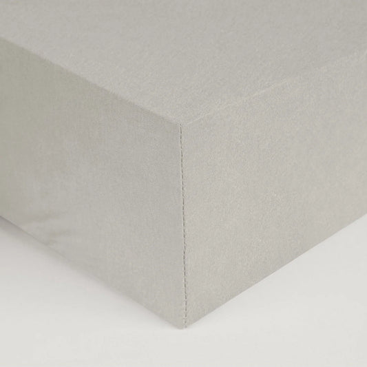 Sábana Bajera Gris 100% Algodón extra suave 180 hilos. Calidad premium.