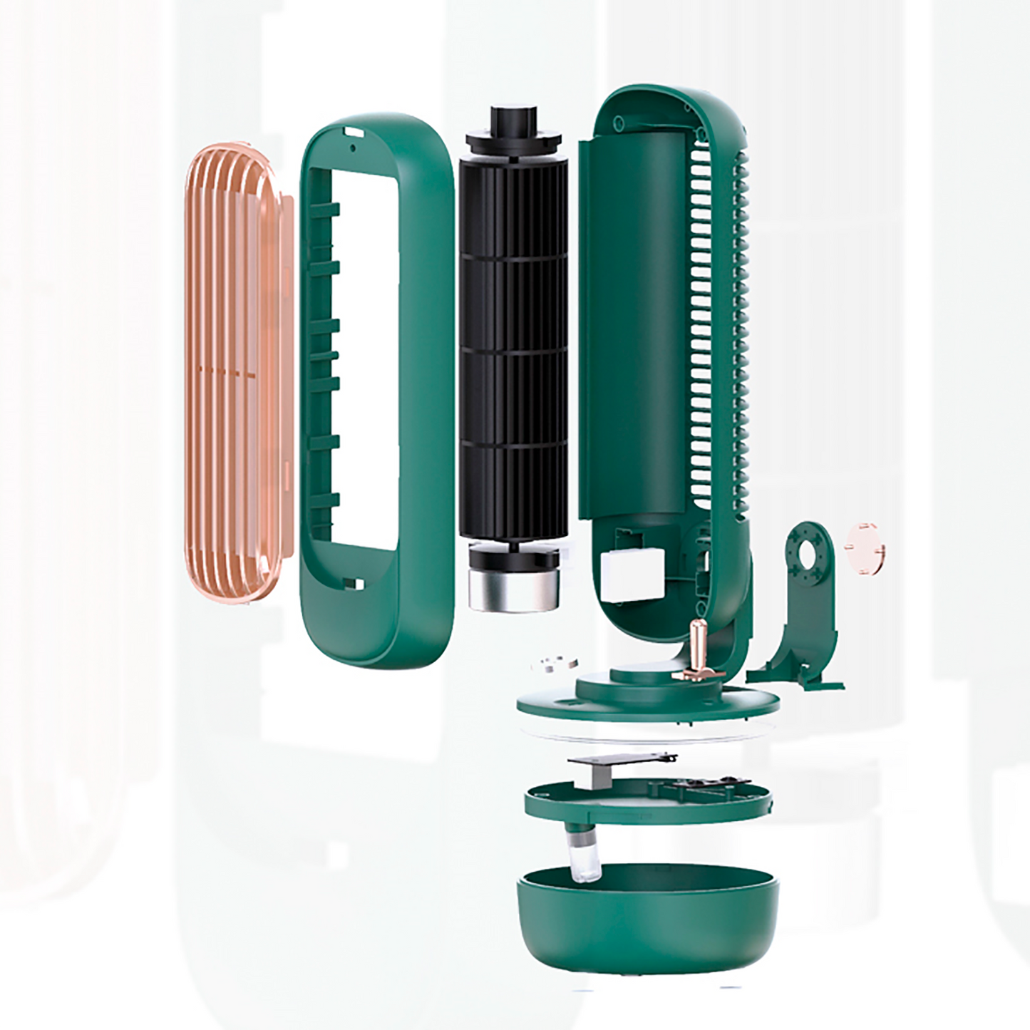 Ventilador humidificador. Color verde. - Oma Home