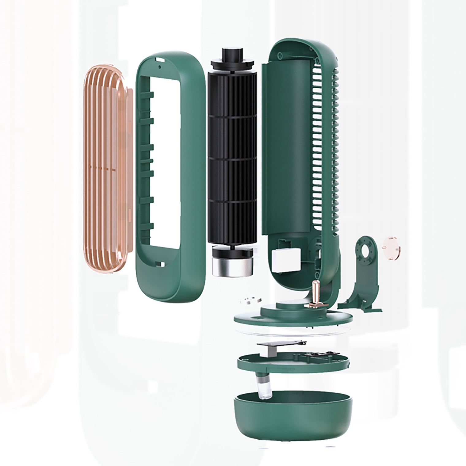 Ventilador humidificador. Color verde. - Oma Home