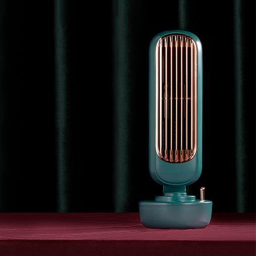 Ventilador humidificador. Color verde. - Oma Home