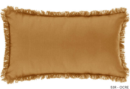 Funda de Cojín puntilla. 30 cmx 50cm. Color Ocre. - Oma Home