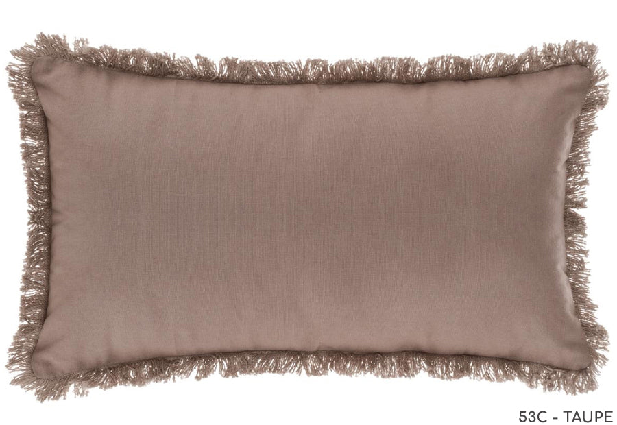 Funda de Cojín puntilla. 30 cmx 50cm. Color Marrón. - Oma Home
