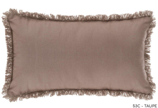 Funda de Cojín puntilla. 30 cmx 50cm. Color Marrón. - Oma Home