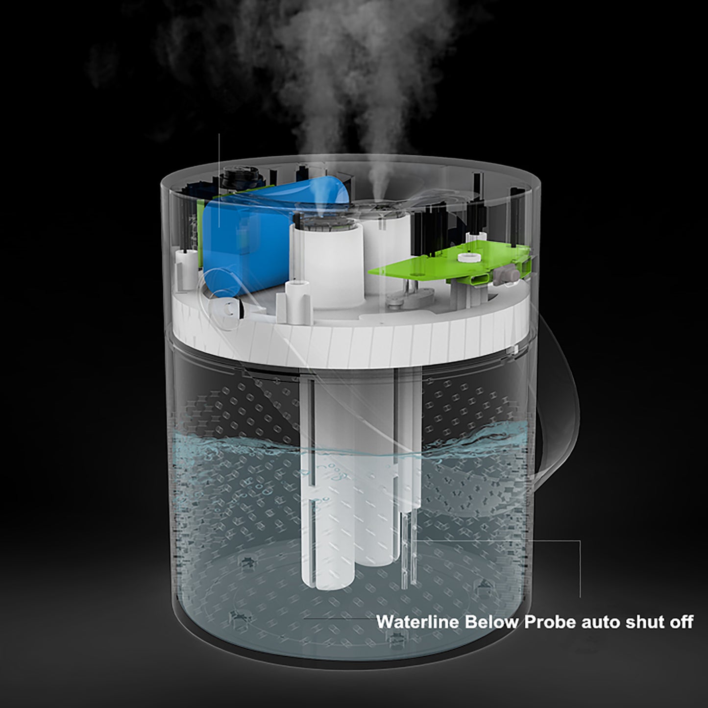 Humidificador Portátil Cylinder. Color Verde. - Oma Home