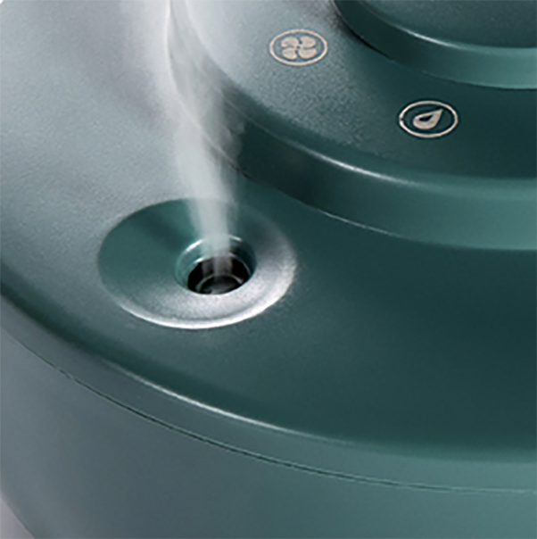 Ventilador humidificador. Color verde. - Oma Home