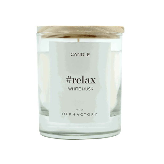 Vela vaso. RELAX, White Musk. - Oma Home