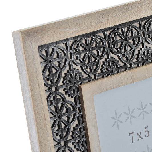 Marco de fotos madera 13x18. Relieve negro. - Oma Home