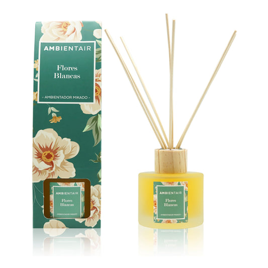 Difusor de aroma en sticks. Flores Blancas. - Oma Home