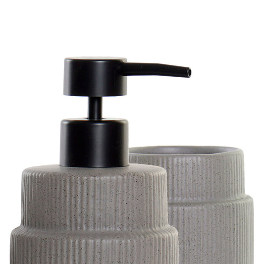 Set de baño de jabón. Gris oscuro. - Oma Home
