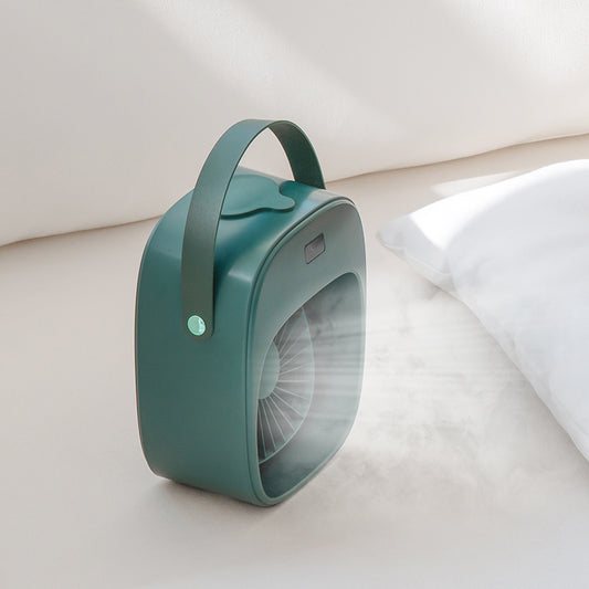 Ventilador humidificador portátil. Color verde. - Oma Home
