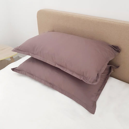 Funda de almohada 200TC. Color marrón. - Oma Home