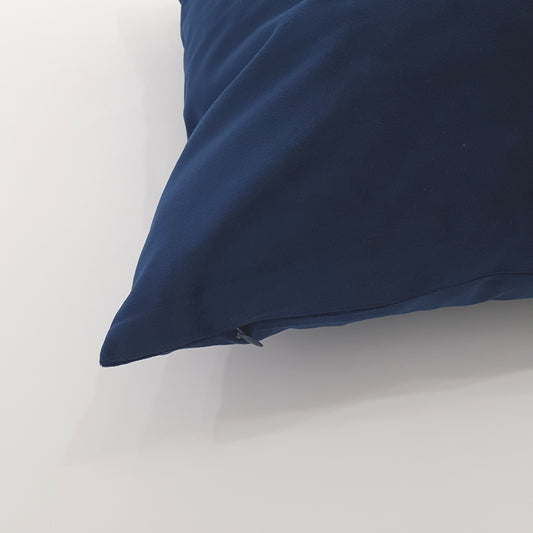 Funda de cojín terciopelo. Color Azul oscuro. - Oma Home