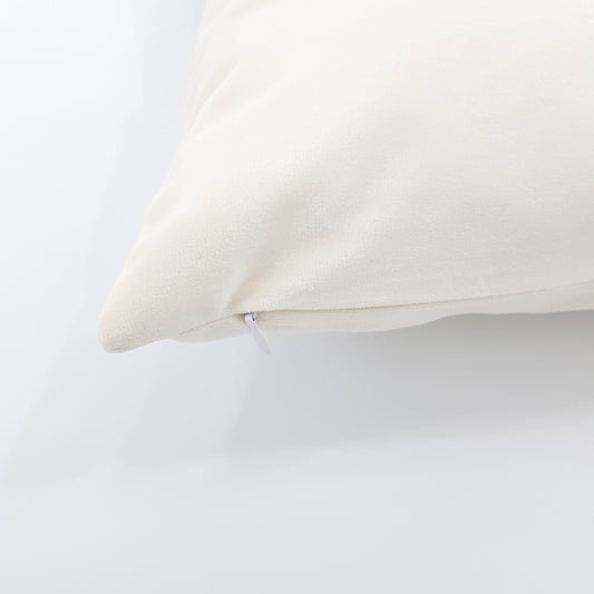 Funda de cojín terciopelo. Color blanco roto. - Oma Home
