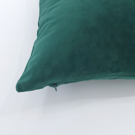 Funda de cojín terciopelo. Color verde. - Oma Home