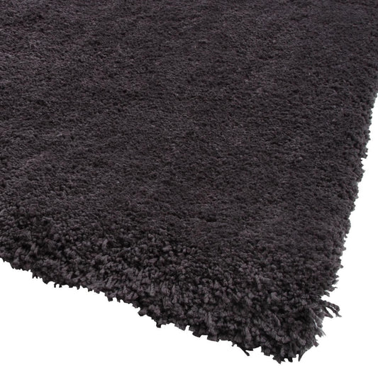 Alfombra pelo largo, color gris oscuro. - Oma Home