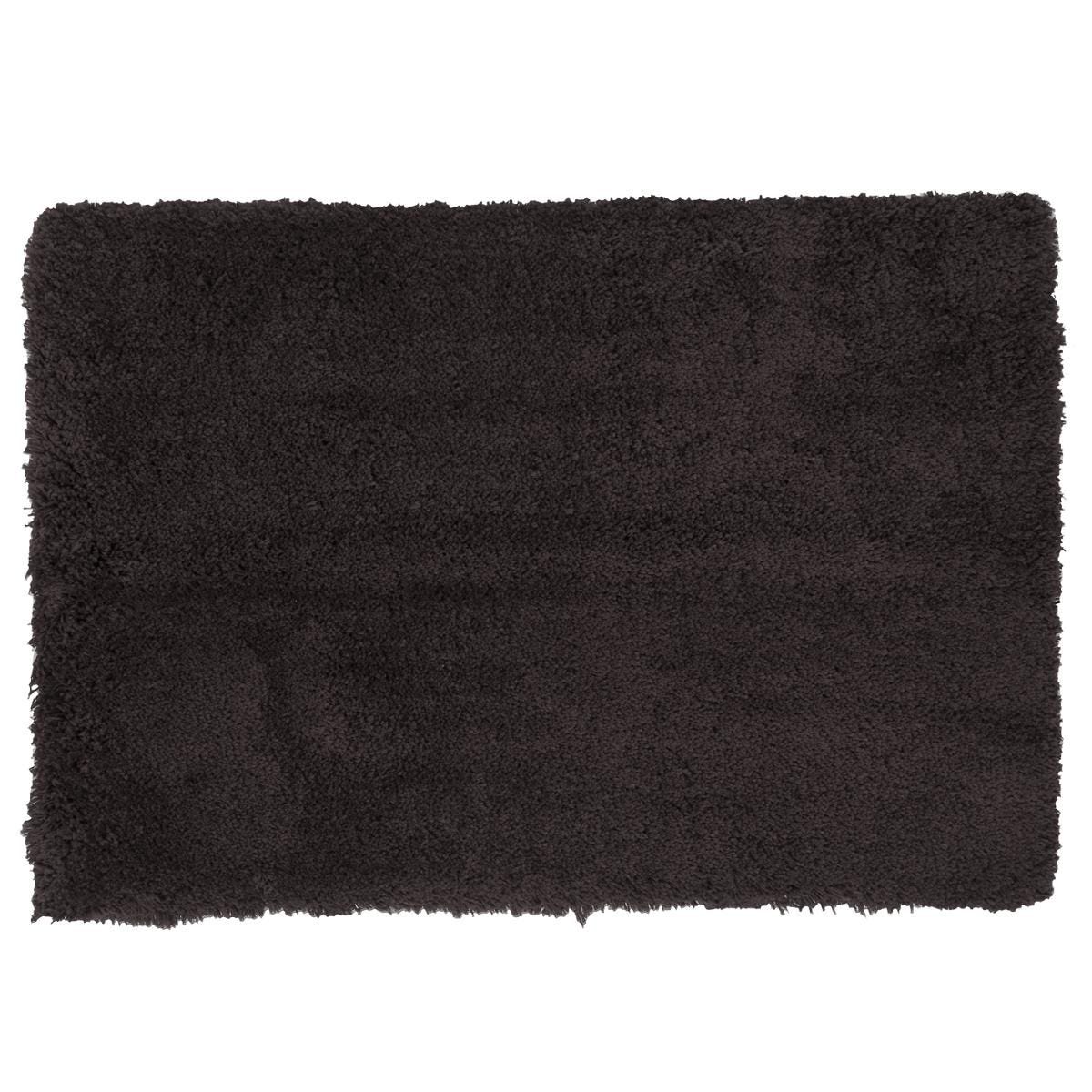 Alfombra pelo largo, color gris oscuro. - Oma Home