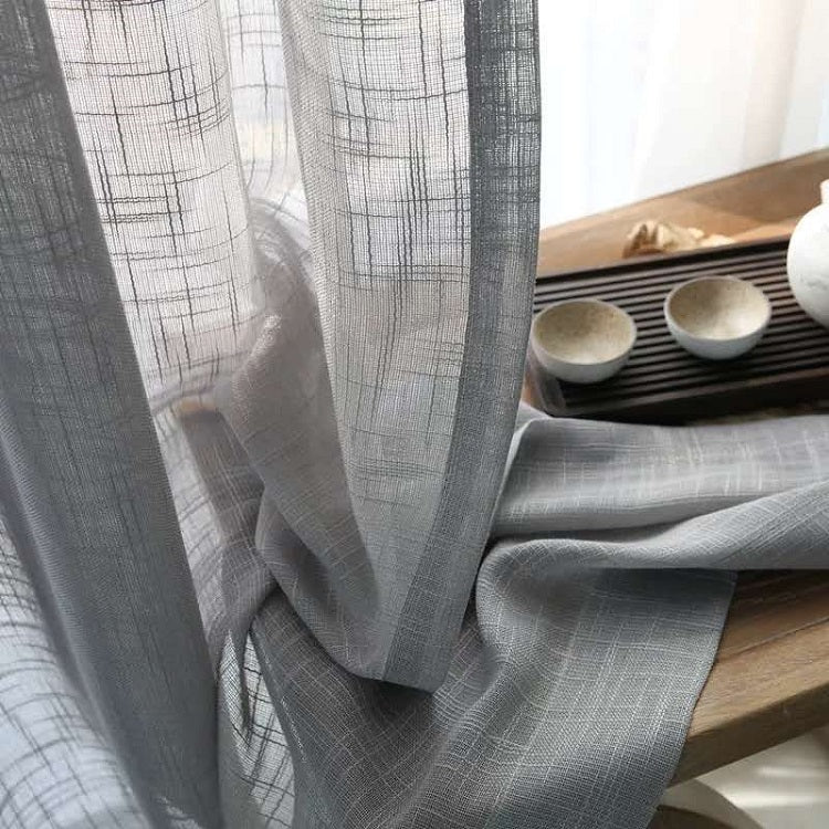 Cortina de color gris. - Oma Home