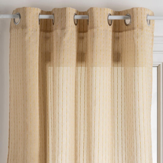 Cortina con rayas. Color Ocre. 140cm x 260cm. - Oma Home