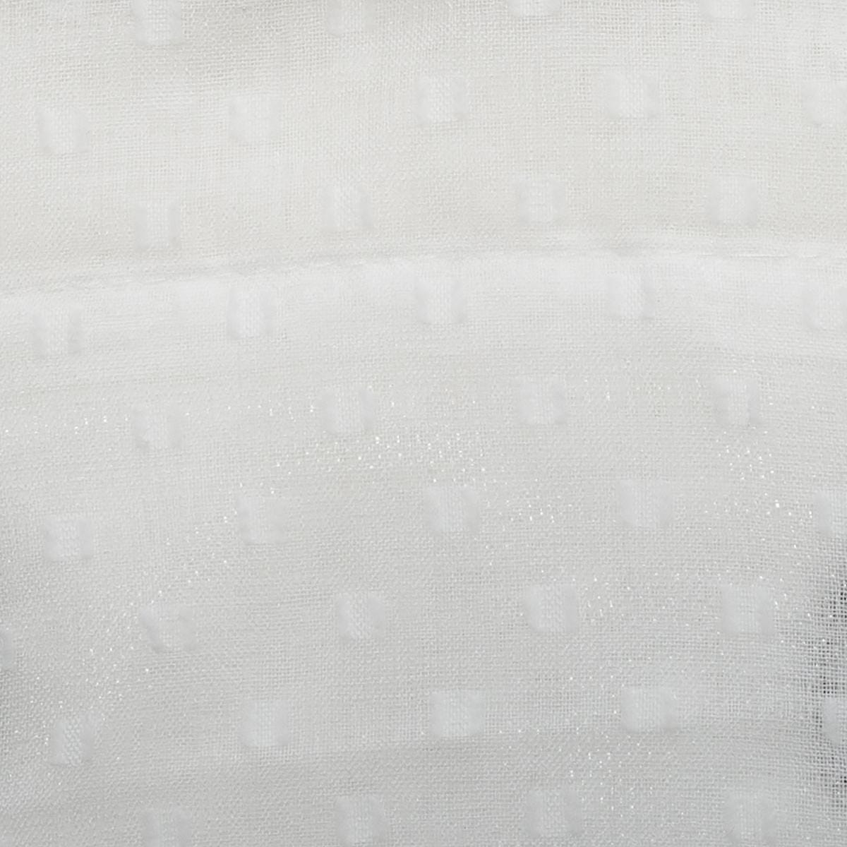 Cortina visillo jacquard blanco. 140cm x 240cm. - Oma Home