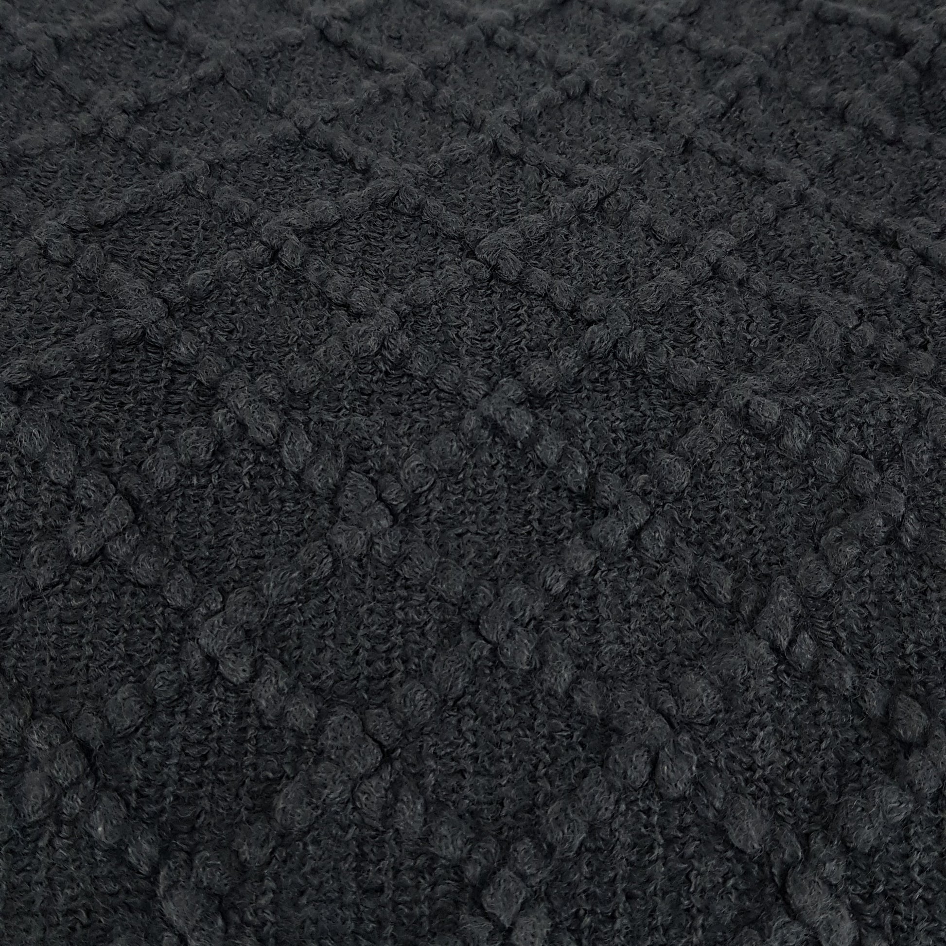 Manta de punto con flecos. Color gris oscuro. - Oma Home