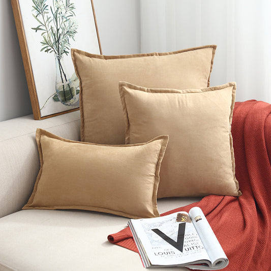 Funda de Cojín Liso. Color Beige Champagne. - Oma Home
