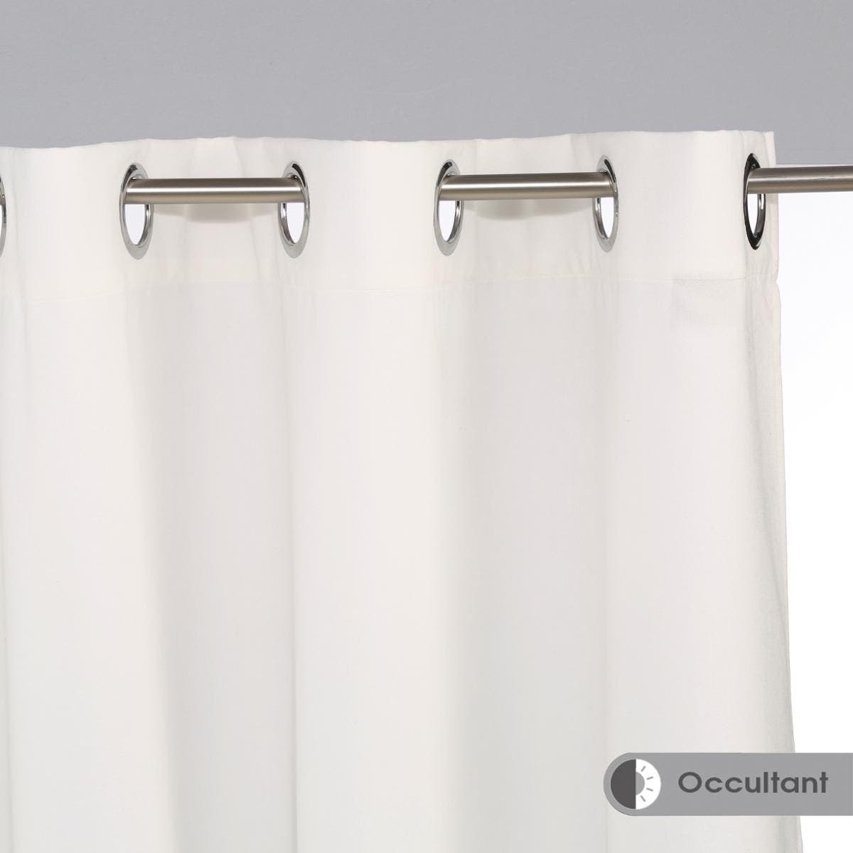 Cortina opaca blanca 140x260cm. - Oma Home