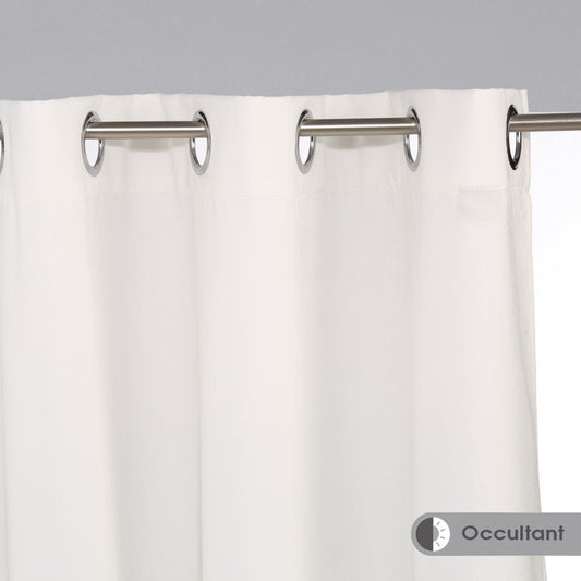 Cortina opaca blanca 140x260cm. - Oma Home