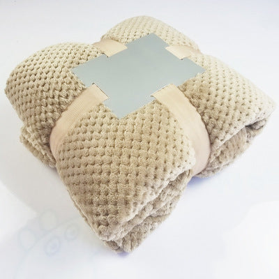 MANTA POLAR LISA. Color MARRON CLARO. - Oma Home