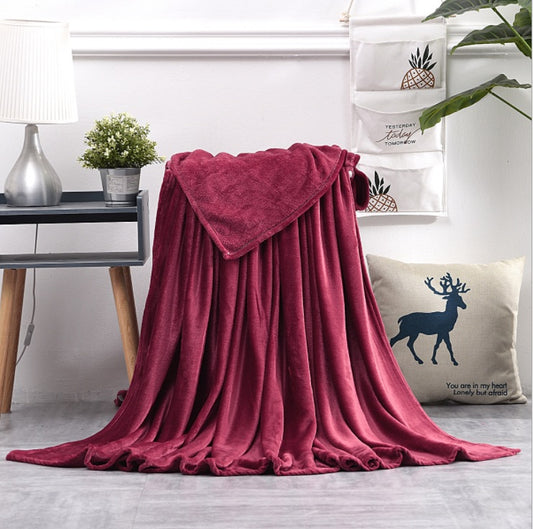 cobertor de lã vermelho básico
