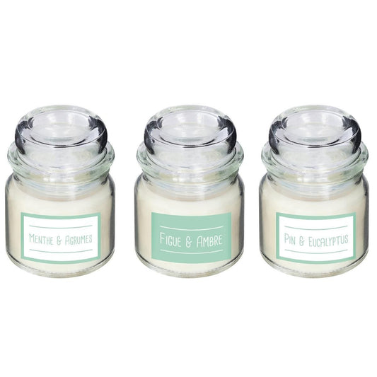 Set de 3 velas de cristal perfumadas 80gr - Oma Home