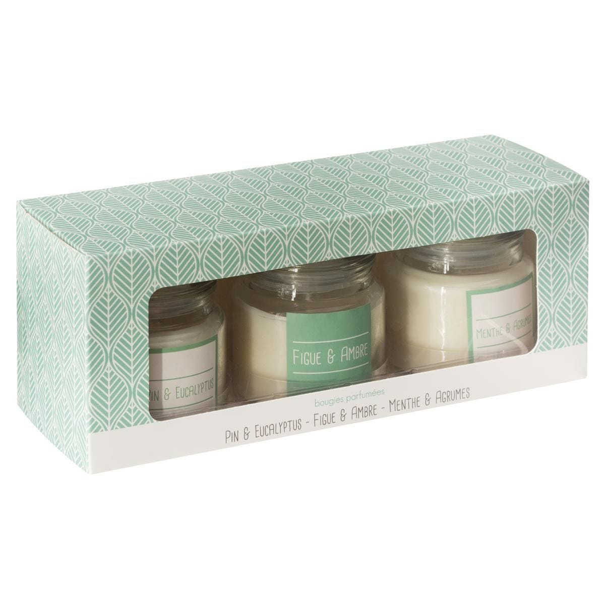 Set de 3 velas de cristal perfumadas 80gr - Oma Home