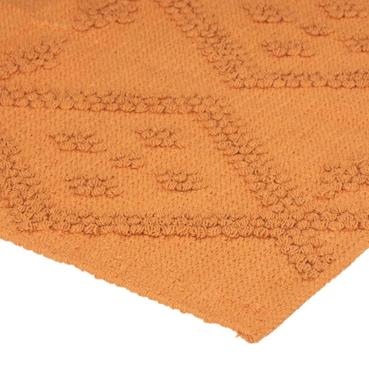 Alfombra geométrica con rombos. Color mostaza. 60cm x 90cm. - Oma Home