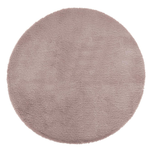 Alfombra Extra Suave con efecto pelo. Color visón. D80cm. - Oma Home