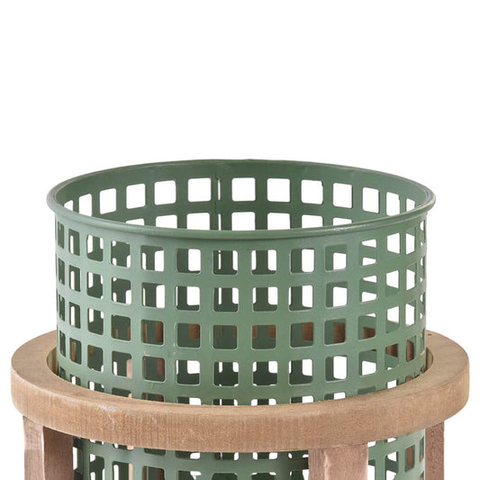 Plantador de madeira e metal. Elegância natural para interiores e exteriores. Forte, durável e fácil de limpar