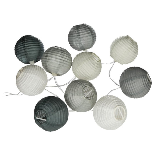 Guirnalda con 10 bolas grises. 120cm - Oma Home