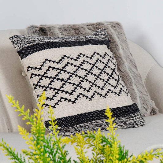 Funda de cojín diseño étnico de rombos. - Oma Home