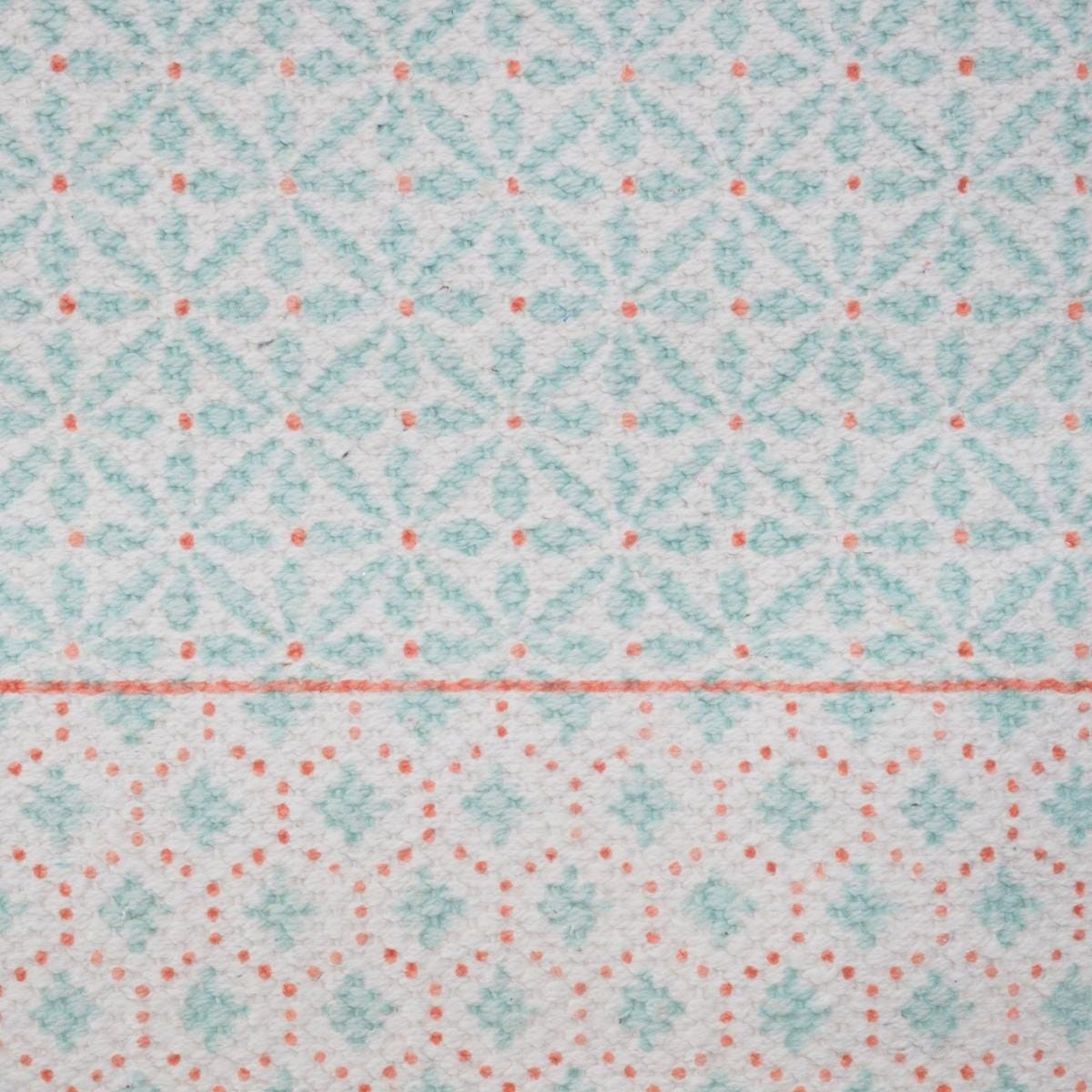 Alfombra geométrica. Color coral. 60 cm x 90 cm. - Oma Home