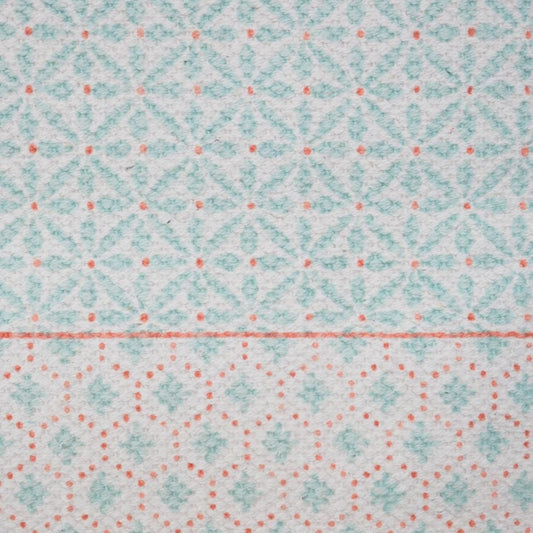 Alfombra geométrica. Color coral. 60 cm x 90 cm. - Oma Home